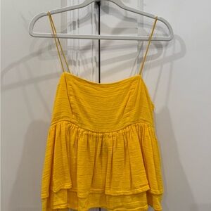 Urban Outfitters Yellow Layered Blouse